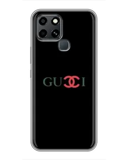 Чехол для Infinix Smart 6 с картинкой «Gucci — красный градиент»