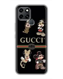 Чохол для Infinix Smart 6 з картинкою «Gucci — герої Disney та монограма»