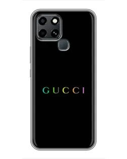 Чохол для Infinix Smart 6 з картинкою «Gucci — неоновий мінімалізм»