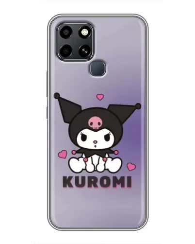 Чехол для Infinix Smart 6 с картинкой «Kuromi — фиолетовый арт»