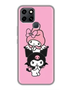 Чехол для Infinix Smart 6 с картинкой «My Melody и Kuromi» Чехол для Infinix Smart 6 с картинкой «My Melody и Kuromi»