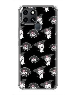 Чехол для Infinix Smart 6 с картинкой «Черный паттерн Kuromi» Чехол для Infinix Smart 6 с картинкой «Черный паттерн Kuromi»