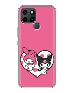 Чехол для Infinix Smart 6 с картинкой «Kuromi и My Melody» Чехол для Infinix Smart 6 с картинкой «Kuromi и My Melody»