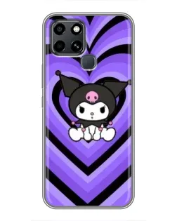 Чехол для Infinix Smart 6 с картинкой «Kuromi и фиолетовые сердца» Чехол для Infinix Smart 6 с картинкой «Kuromi и фиолетовые сердца»