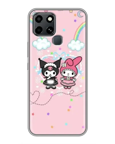 Чехол для Infinix Smart 6 с картинкой «My Melody и Kuromi»
