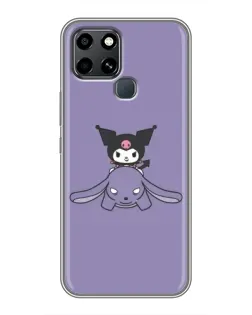 Чехол для Infinix Smart 6 с картинкой «Kuromi на лиловом фоне» Чехол для Infinix Smart 6 с картинкой «Kuromi на лиловом фоне»