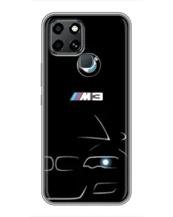 Чехол для Infinix Smart 6 с картинкой «Минималистичный принт BMW M3»