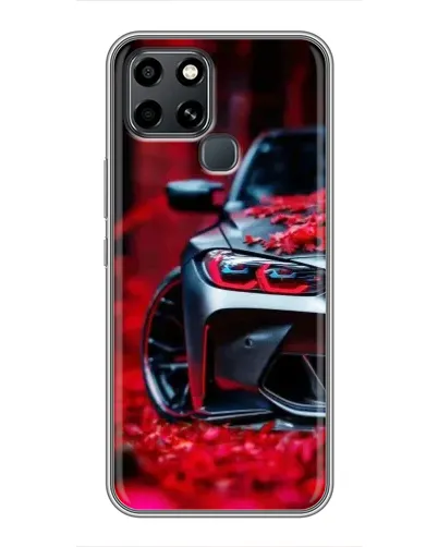 Чехол для Infinix Smart 6 с картинкой «Спортивная BMW и цветы» Чехол для Infinix Smart 6 с картинкой «Спортивная BMW и цветы»