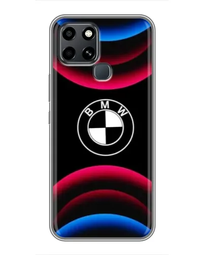 Чехол для Infinix Smart 6 с картинкой «Логотип BMW и неоновые дуги» Чехол для Infinix Smart 6 с картинкой «Логотип BMW и неоновые дуги»