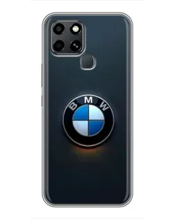 Чехол для Infinix Smart 6 с картинкой «Логотип BMW — минимализм»
