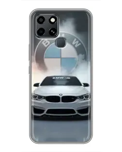 Чохол для Infinix Smart 6 з картинкою «BMW в білому диму» Чохол для Infinix Smart 6 з картинкою «BMW в білому диму»