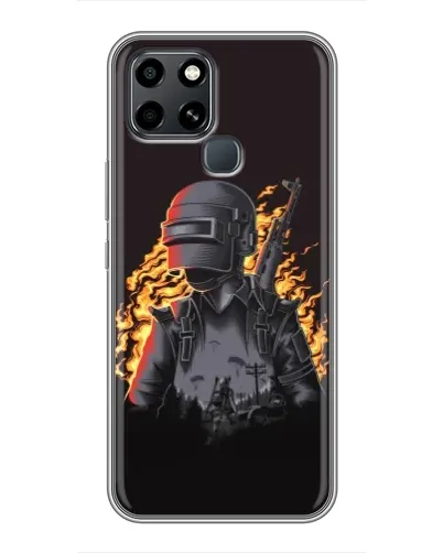Чохол для Infinix Smart 6 з картинкою «PUBG — вогняний силует» Чохол для Infinix Smart 6 з картинкою «PUBG — вогняний силует»
