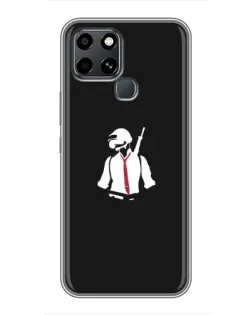 Чохол для Infinix Smart 6 з картинкою «PUBG — силует воїна»