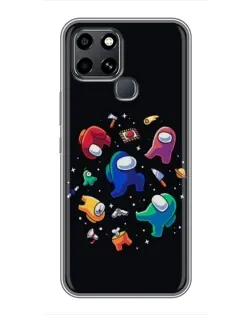 Чехол для Infinix Smart 6 с картинкой «Among Us космос»