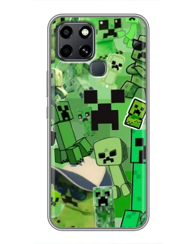 Чехол для Infinix Smart 6 с картинкой «Криперы Minecraft» Чехол для Infinix Smart 6 с картинкой «Криперы Minecraft»