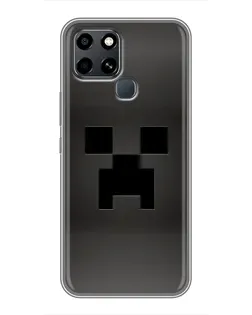Чехол для Infinix Smart 6 с картинкой «Черный крипер градиент»