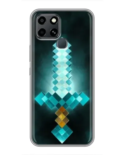 Чехол для Infinix Smart 6 с картинкой «Алмазный меч неон» Чехол для Infinix Smart 6 с картинкой «Алмазный меч неон»