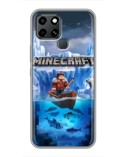 Чехол для Infinix Smart 6 с картинкой «Minecraft ледяной мир» Чехол для Infinix Smart 6 с картинкой «Minecraft ледяной мир»