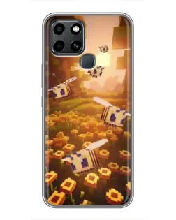 Чехол для Infinix Smart 6 с картинкой «Поле подсолнухов»