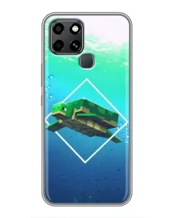 Чохол для Infinix Smart 6 з картинкою «Черепаха Minecraft»