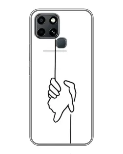 Чехол для Infinix Smart 6 с картинкой «Рука держит»