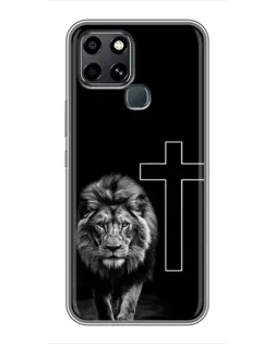 Чехол для Infinix Smart 6 с картинкой «Лев и Крест»