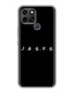Чехол для Infinix Smart 6 с картинкой «Точки веры J.E.S.U.S.»
