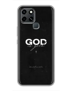 Чехол для Infinix Smart 6 с картинкой «GOD — Бог над всем»