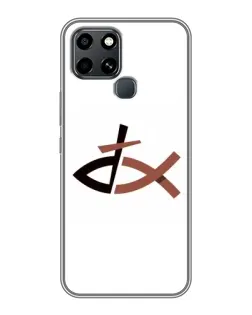 Чехол для Infinix Smart 6 с картинкой «Рыба и крест»