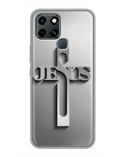 Чохол для Infinix Smart 6 з картинкою «Металевий хрест Jesus» Чохол для Infinix Smart 6 з картинкою «Металевий хрест Jesus»