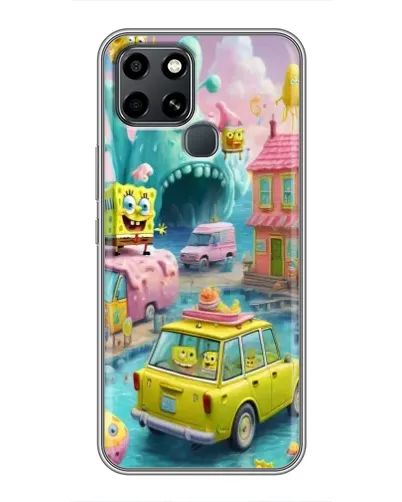 Чехол для Infinix Smart 6 с картинкой «Монстр-трак приключения»