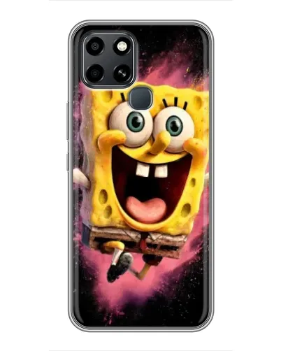 Чехол для Infinix Smart 6 с картинкой «Взрывной Спанч Боб»