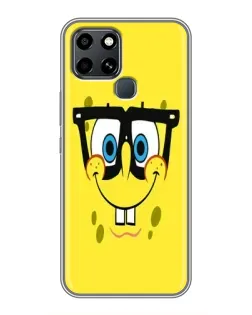 Чехол для Infinix Smart 6 с картинкой «Минималистичный Спанч Боб»