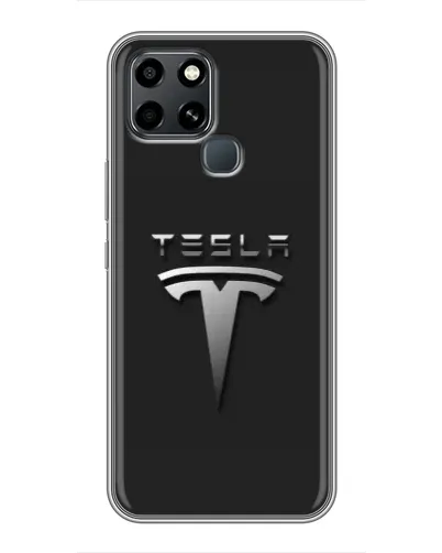 Чехол для Infinix Smart 6 с картинкой «Стальной логотип Tesla» Чехол для Infinix Smart 6 с картинкой «Стальной логотип Tesla»