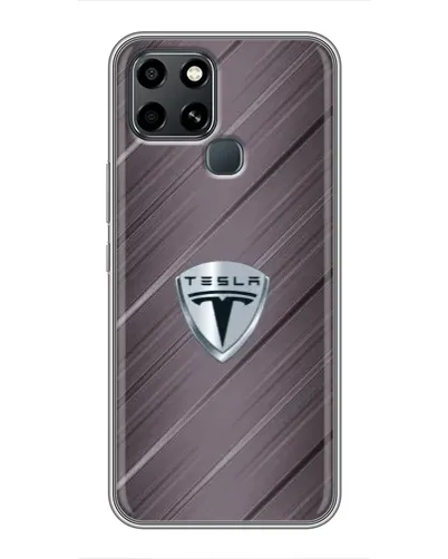Чехол для Infinix Smart 6 с картинкой «Металлическая текстура Tesla» Чехол для Infinix Smart 6 с картинкой «Металлическая текстура Tesla»