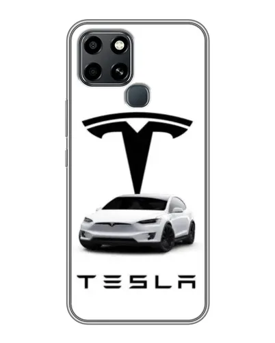 Чехол для Infinix Smart 6 с картинкой «Tesla White Style» Чехол для Infinix Smart 6 с картинкой «Tesla White Style»