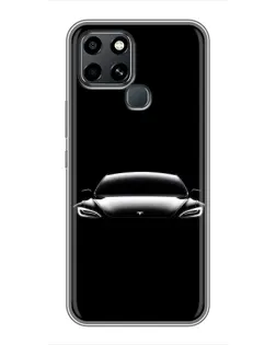 Чехол для Infinix Smart 6 с картинкой «Фары Tesla Night»