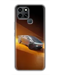 Чехол для Infinix Smart 6 с картинкой «Cybertruck в пустыне»