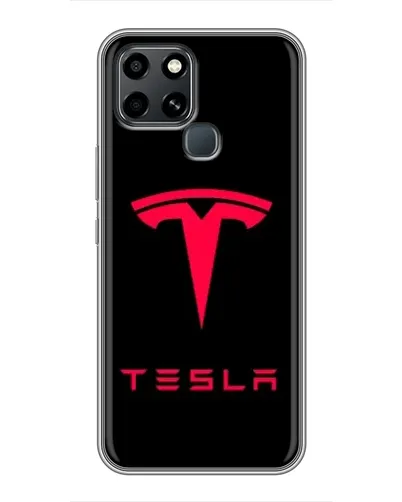 Чехол для Infinix Smart 6 с картинкой «Tesla Red Logo» Чехол для Infinix Smart 6 с картинкой «Tesla Red Logo»