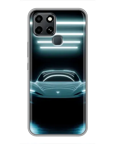 Чехол для Infinix Smart 6 с картинкой «Tesla в неоне» Чехол для Infinix Smart 6 с картинкой «Tesla в неоне»