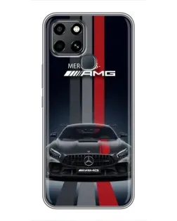 Чохол для Infinix Smart 6 з картинкою «Mercedes — білий карбон»