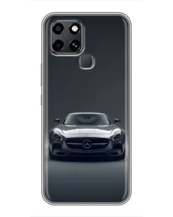 Чехол для Infinix Smart 6 с картинкой «Mercedes на черном»