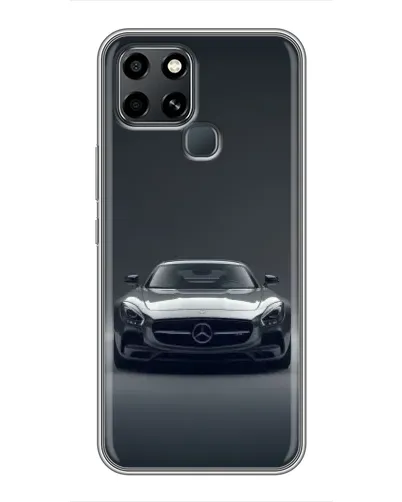 Чехол для Infinix Smart 6 с картинкой «Mercedes на черном»