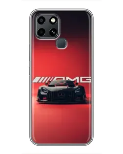 Чехол для Infinix Smart 6 с картинкой «Mercedes AMG — красная линия»