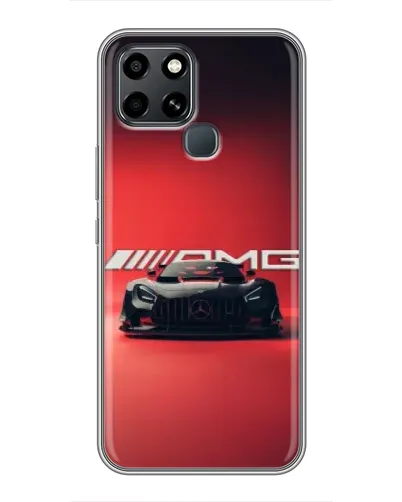 Чехол для Infinix Smart 6 с картинкой «Mercedes AMG — красная линия»