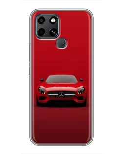 Чехол для Infinix Smart 6 с картинкой «Красный Mercedes AMG»