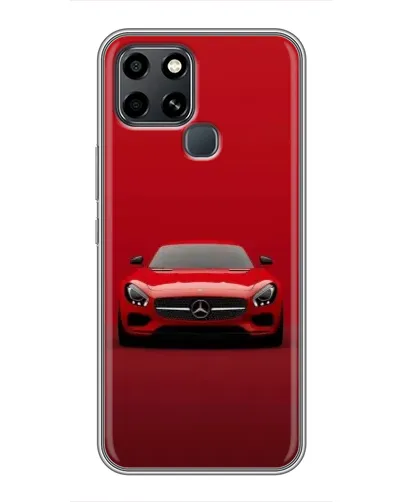 Чехол для Infinix Smart 6 с картинкой «Красный Mercedes AMG»
