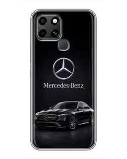 Чехол для Infinix Smart 6 с картинкой «Mercedes — решетка радиатора»