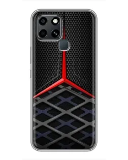 Чехол для Infinix Smart 6 с картинкой «Mercedes Carbon Grid»