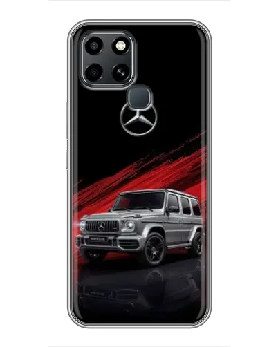 Чехол для Infinix Smart 6 с картинкой «Mercedes G-Class красный»